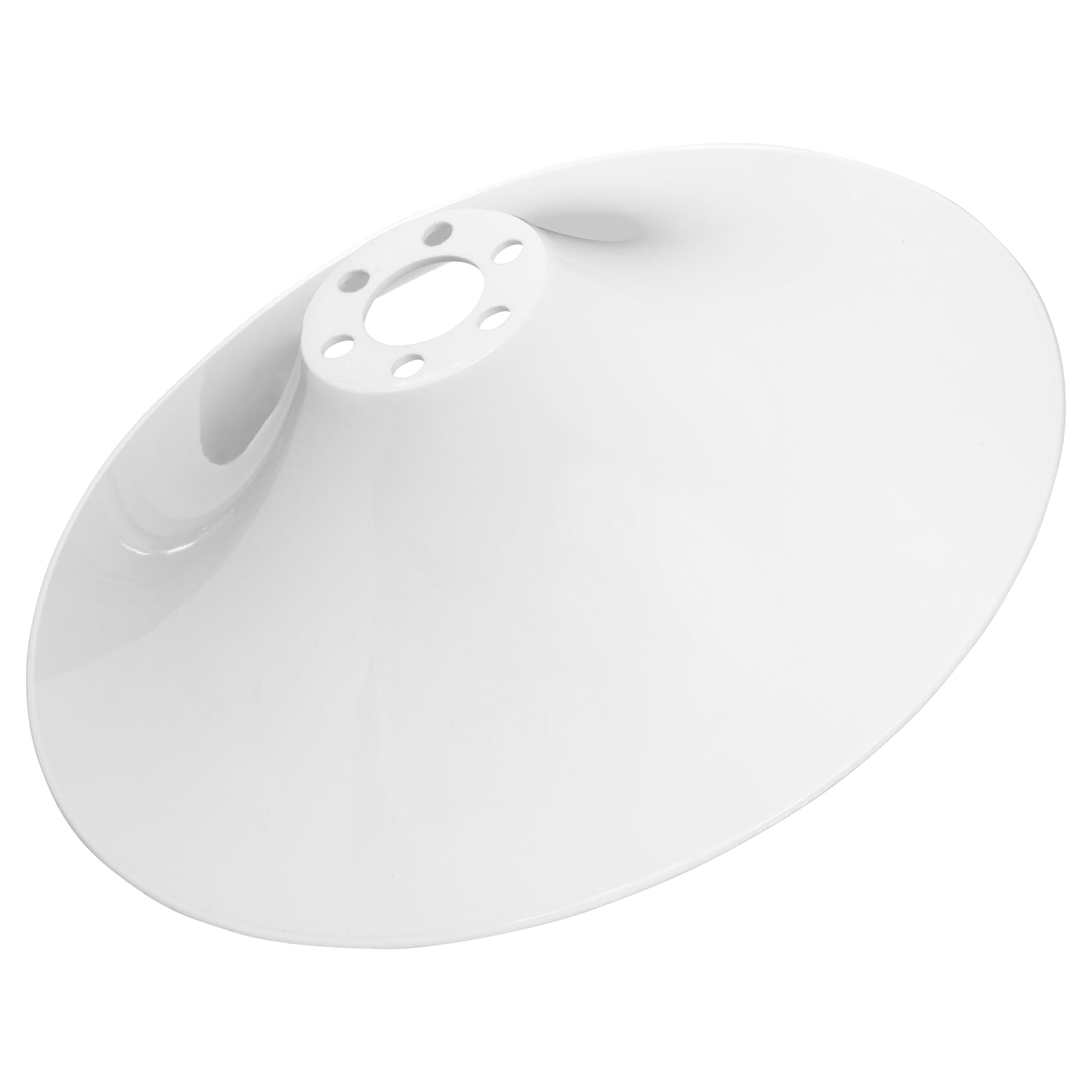 HPM 250mm White Polypropylene Traditional Fixed Batten Light Shade Indoor