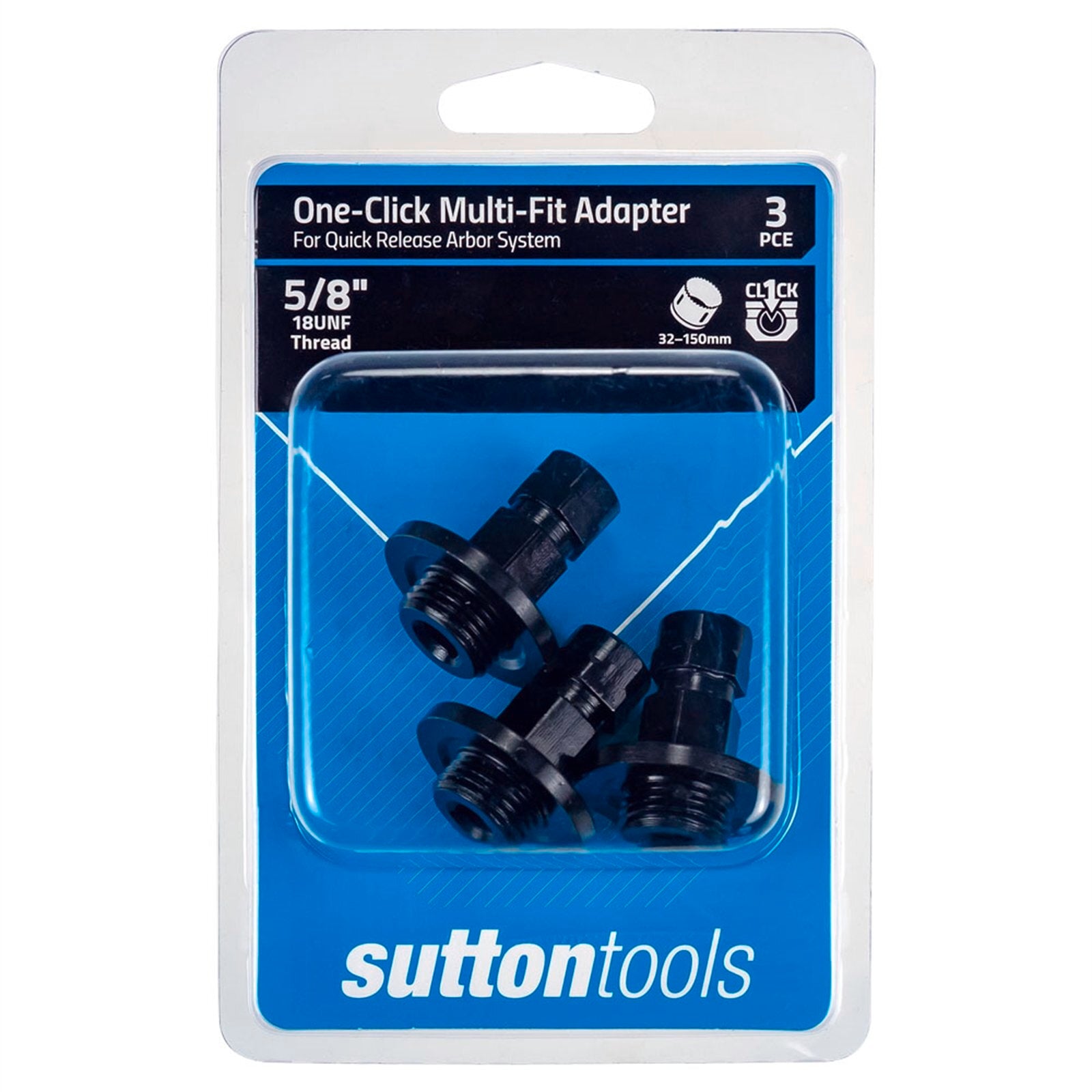 Sutton Tools 32-150mm Holesaw Adaptor 3 Pack Steel