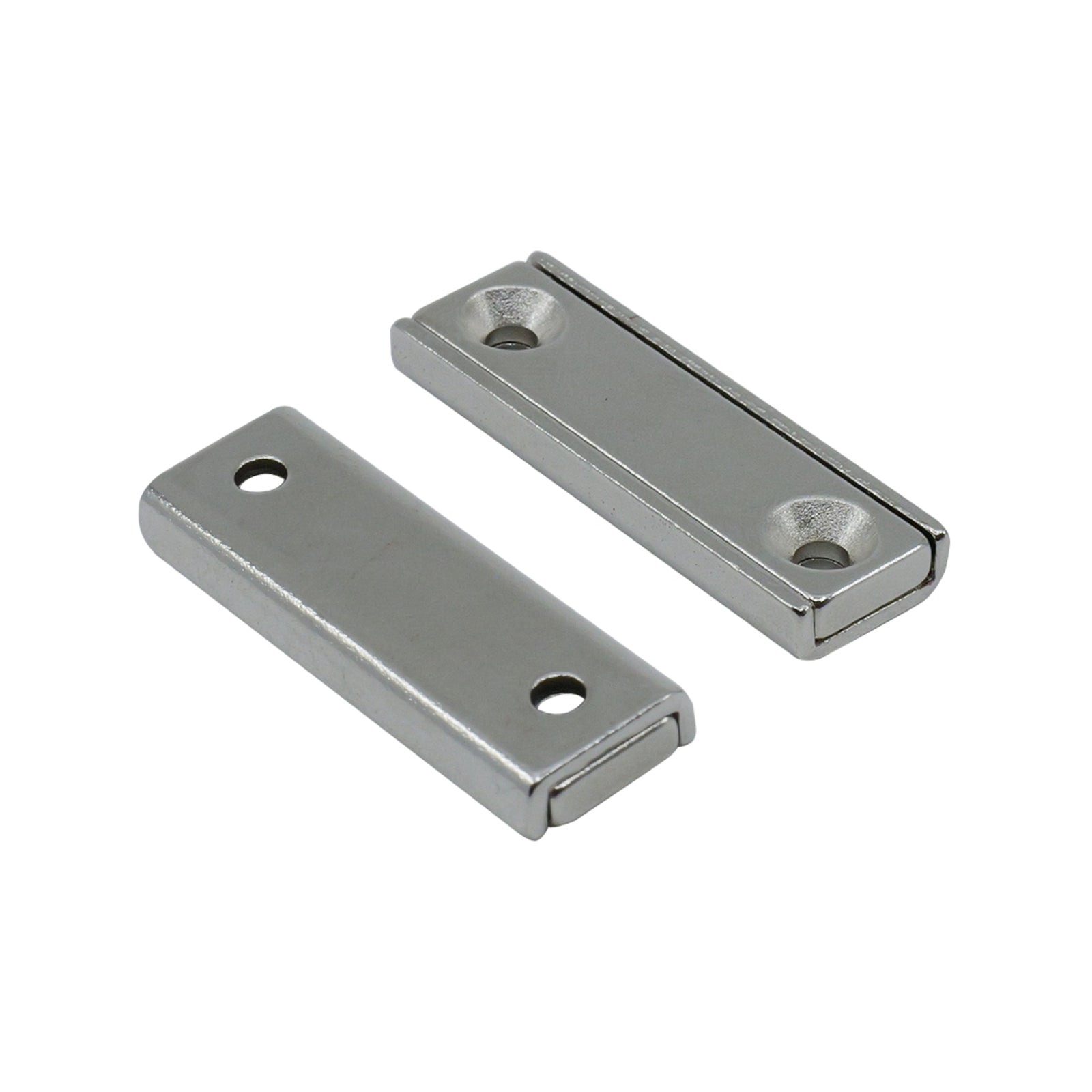 Everhang 40 x 13.5mm Neodymium Rare Earth Channel Magnet 2 Pack - Silver
