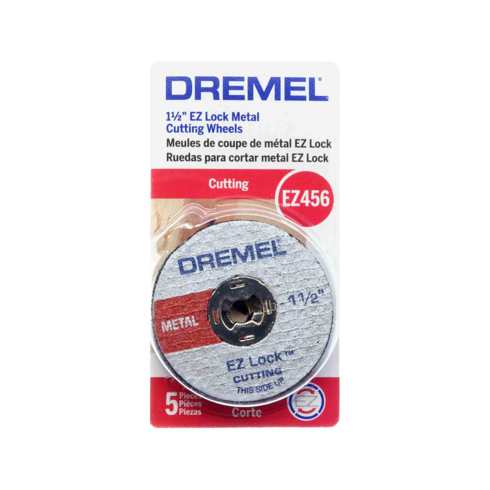 Dremel EZ Lock 38mm Metal Cut Off Wheels (EZ456), Reinforced Fibre, 5 Pack