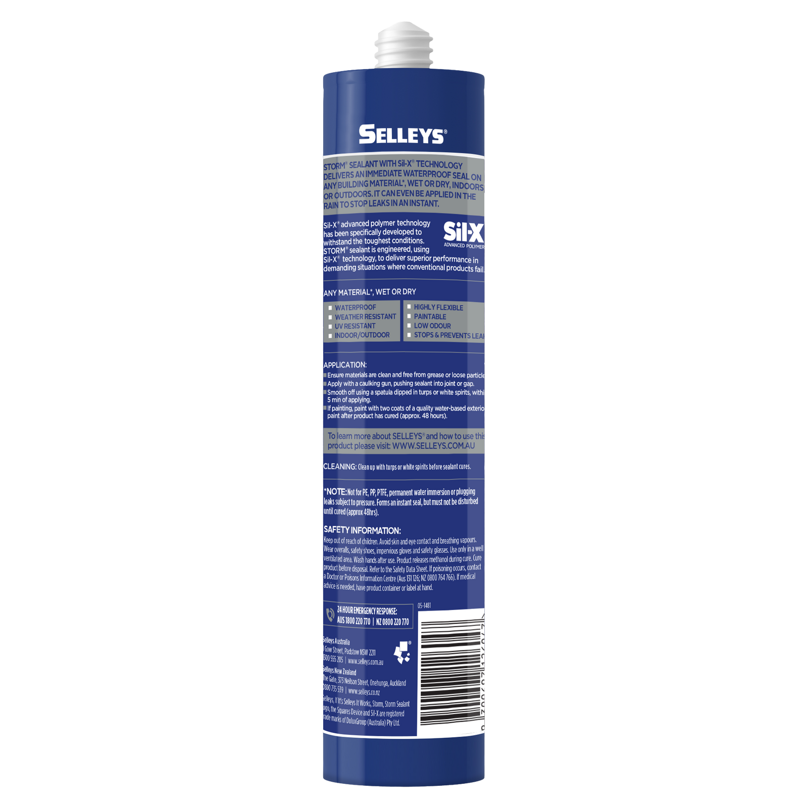 Selleys Storm Sealant Black 290mL - Paintable, UV Resistant Advanced Polymer Waterproof Seal