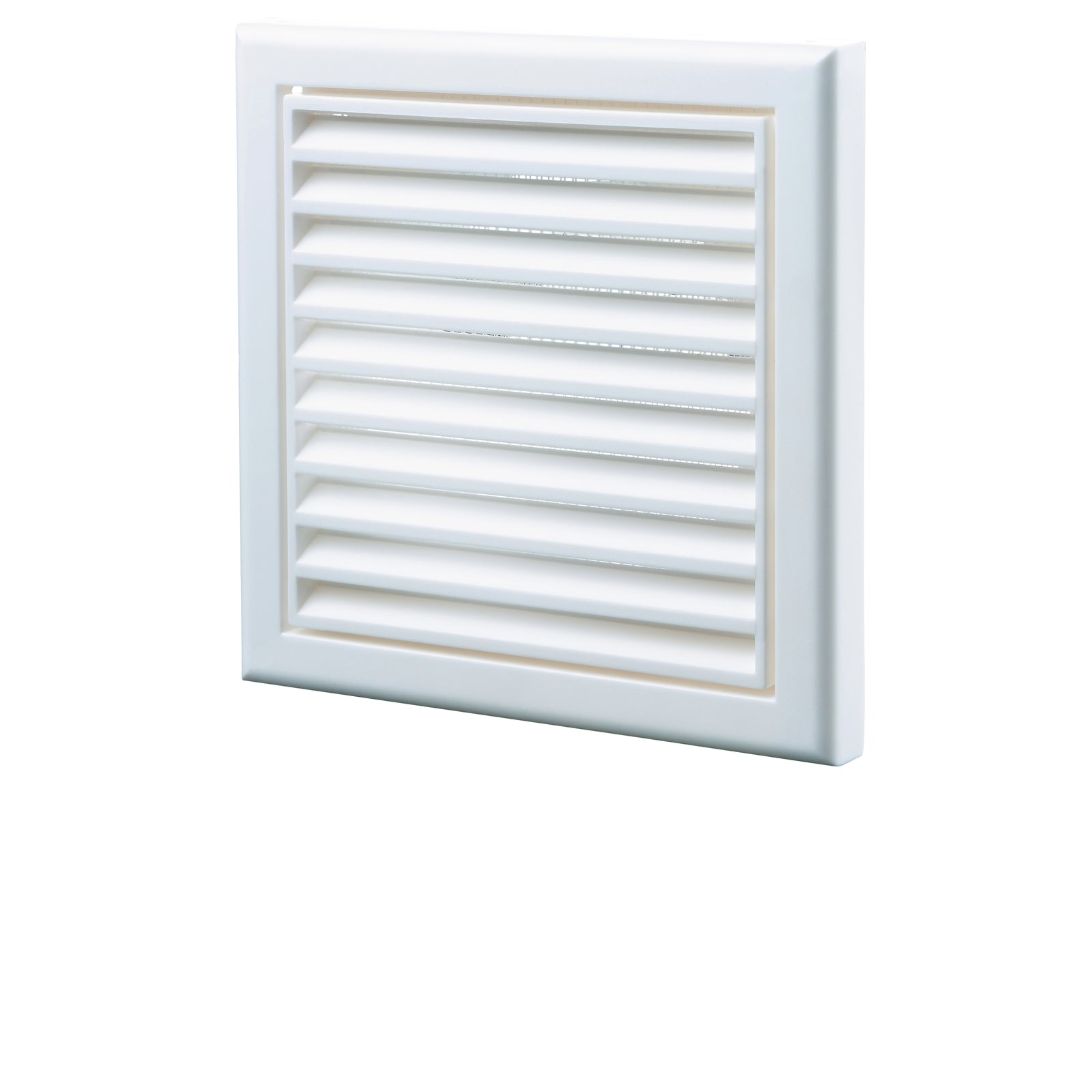Blauberg 100mm White Square Fixed Grille - ABS Plastic Wall & Ceiling Vent