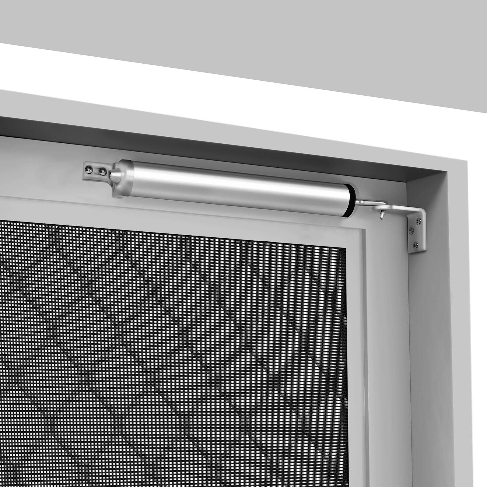 Rolltrak Silver Pneumatic Door Closer Adjustable Screen and Security Doors