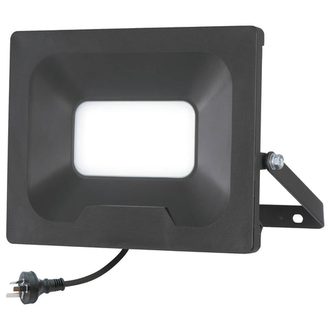 Arlec 50W LED Security Floodlight Black Aluminium Outdoor FL355