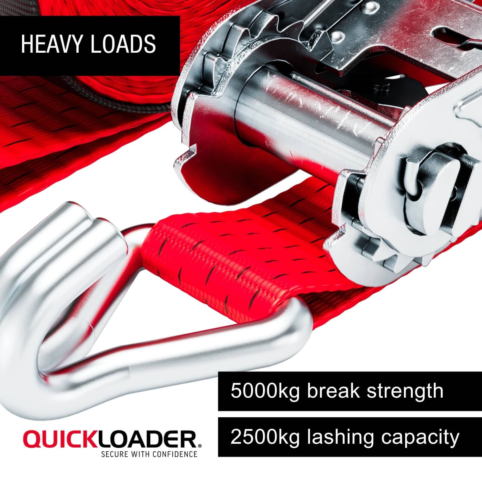 Quickloader 10m 2500kg Ratchet Strap Tie Down