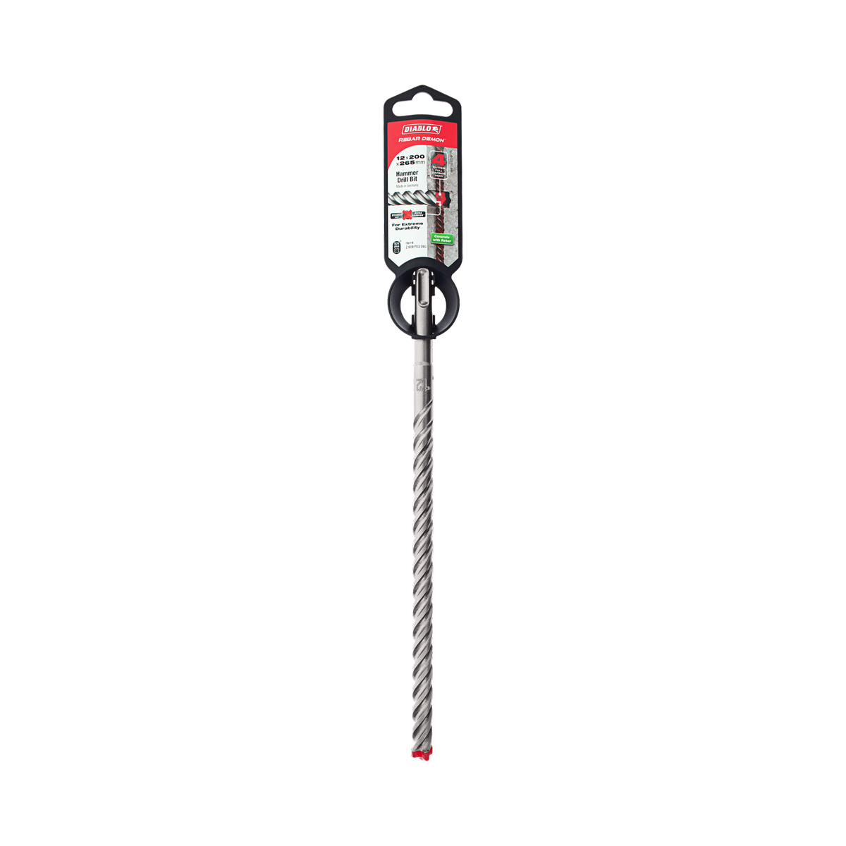Diablo Rebar Demon 12 x 265mm SDS-Plus 4-Cutter Hammer Drill Bit