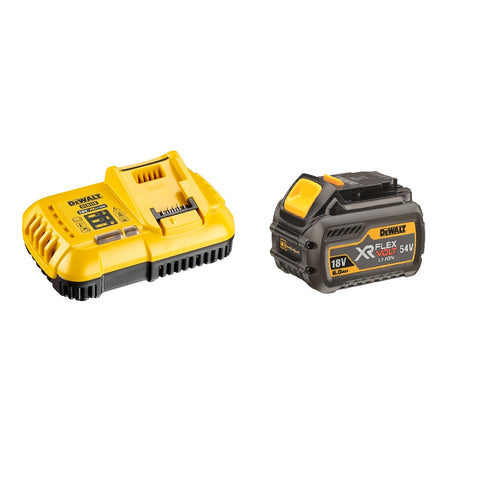 DeWALT 18V/54V XR FlexVolt 6.0Ah Battery & Charger Starter Kit DCB118T1-XE, 60-Minute Charge