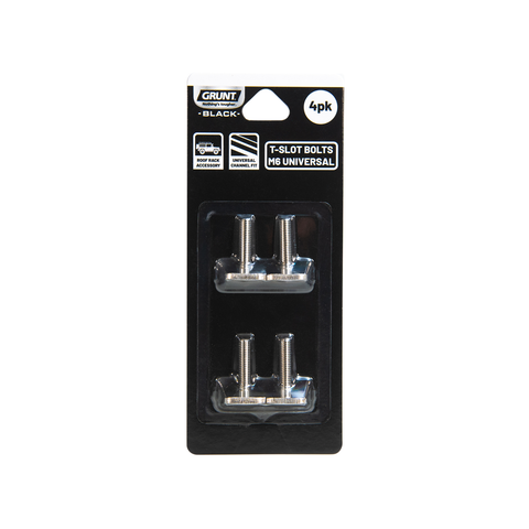 GRUNT Universal Roof Rack T-Slot Bolts 4 Pack, M6 Thread