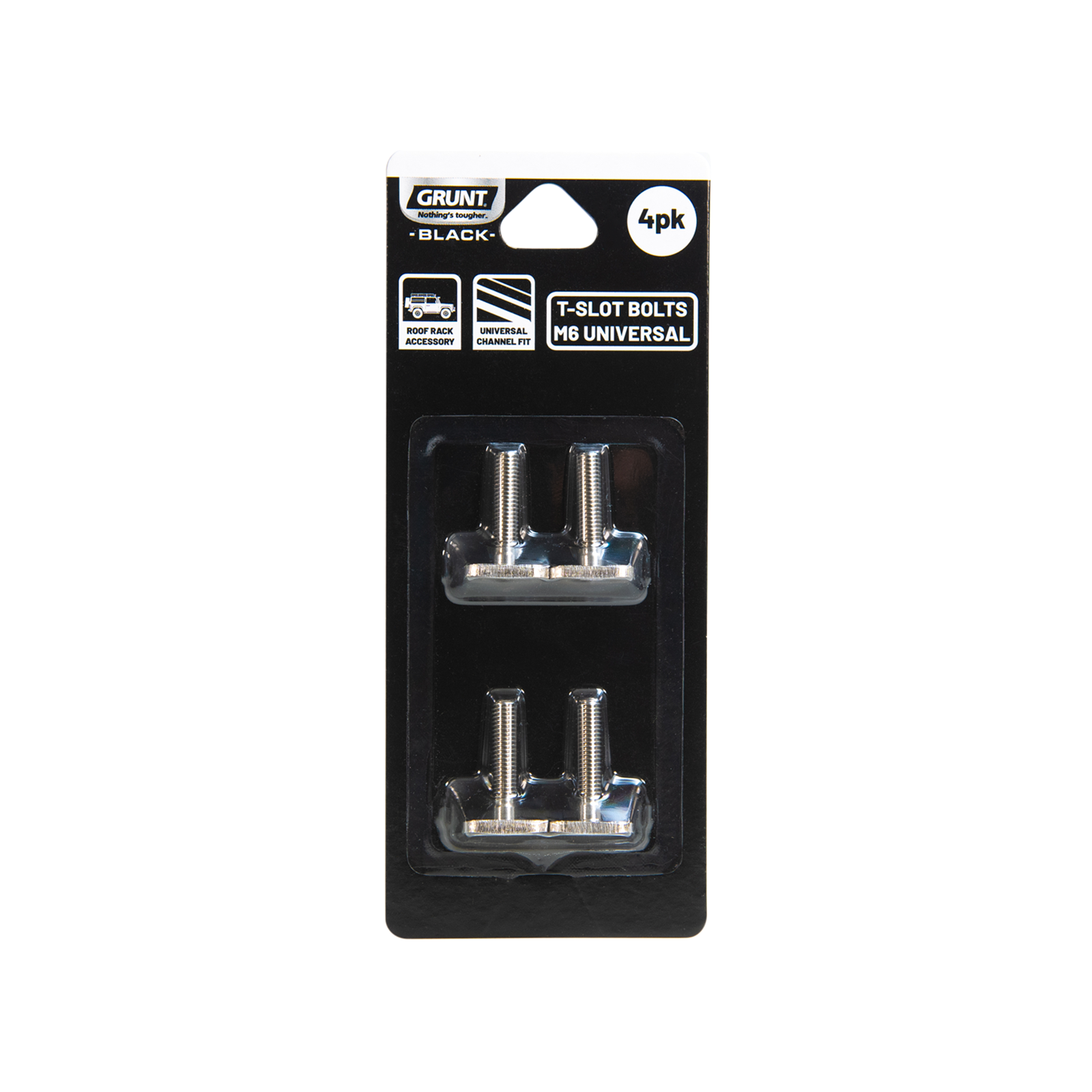 GRUNT Universal Roof Rack T-Slot Bolts 4 Pack, M6 Thread
