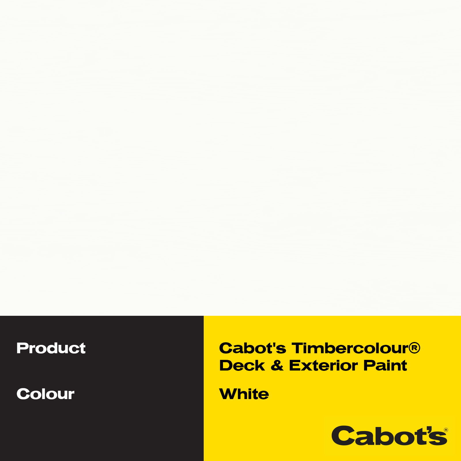 Cabot's 500ml White Timbercolour Deck and Exterior Paint Water Based