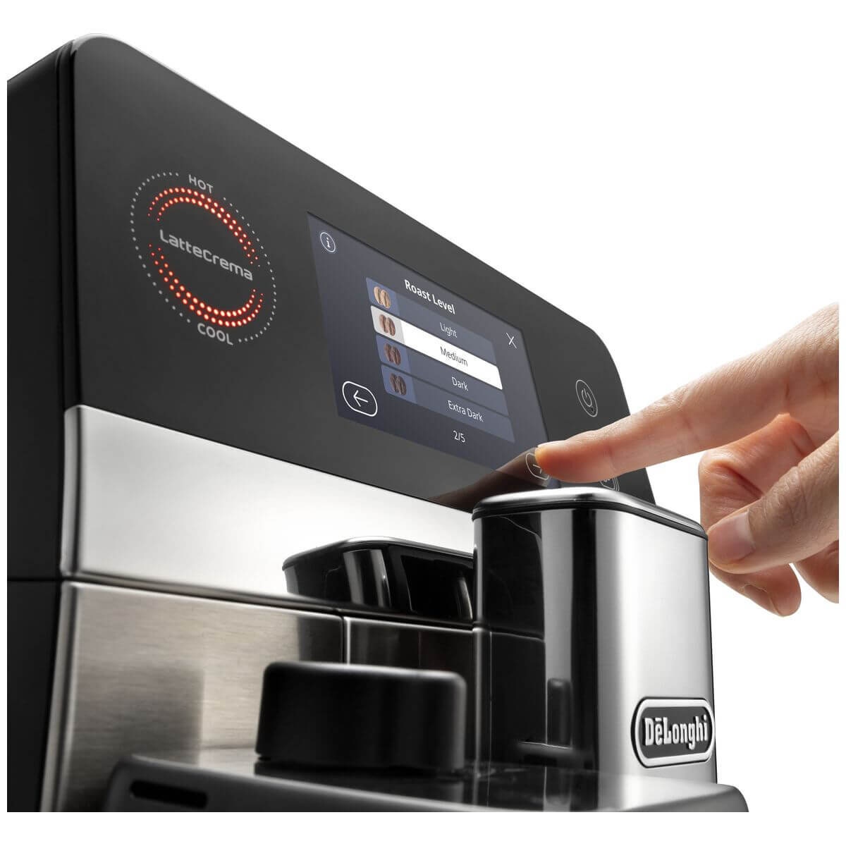 DeLonghi Eletta Ultra fully automatic coffee machine - 50+ hot and cold recipes, LatteCrema - ECAM47085MB