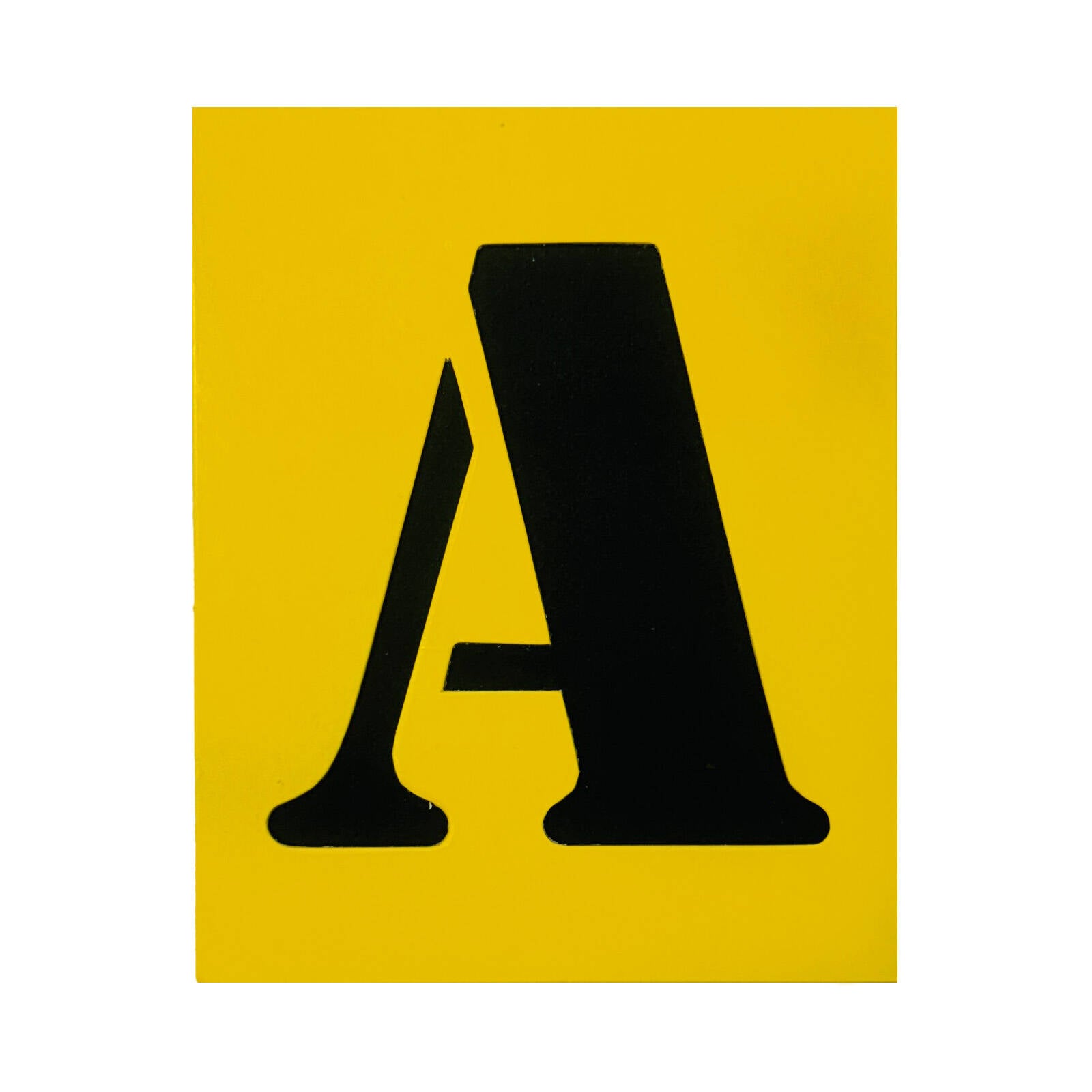 Sandleford 100mm Yellow Cardboard Stencil Kit - 69mm Letters, Numbers & Symbols