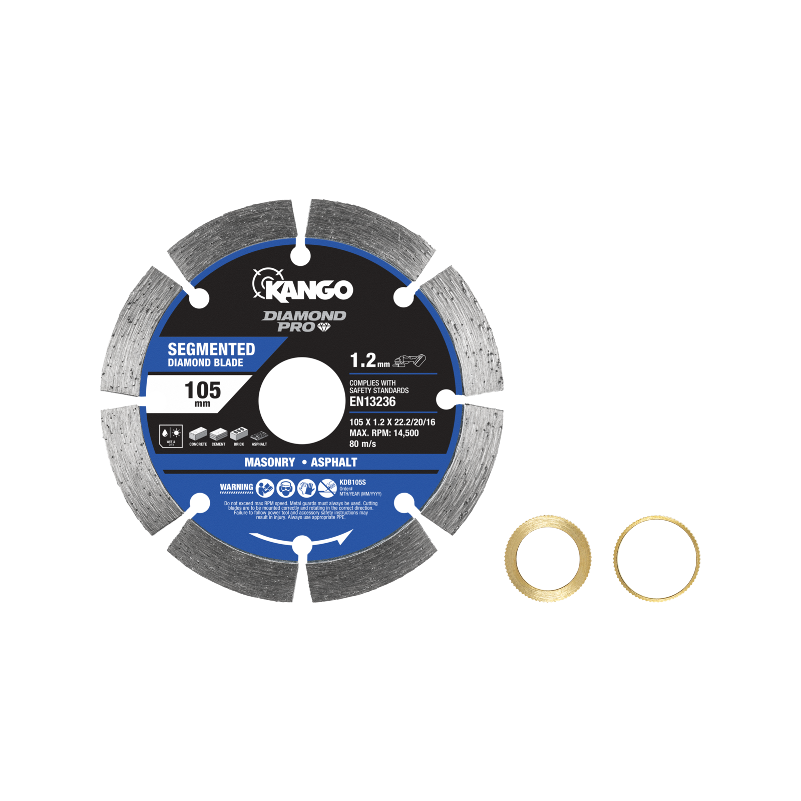 Kango 105mm Segmented Diamond Saw Blade KDB105S