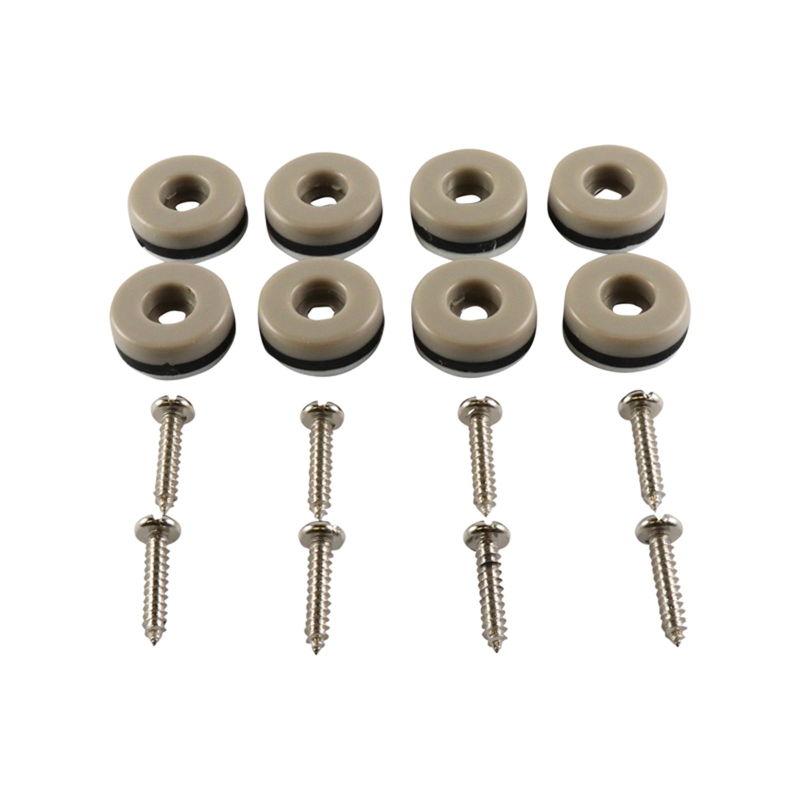 Surface Gard 22mm Round Slide Glide With Screws, Grey, 8 Pack