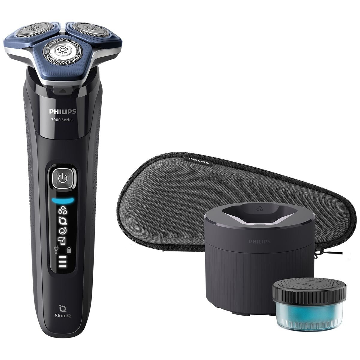 Philips Shaver Series 7000 SkinIQ - Nano SkinGlide Coating - Quick Clean Pod - Ink Black - S7886-50