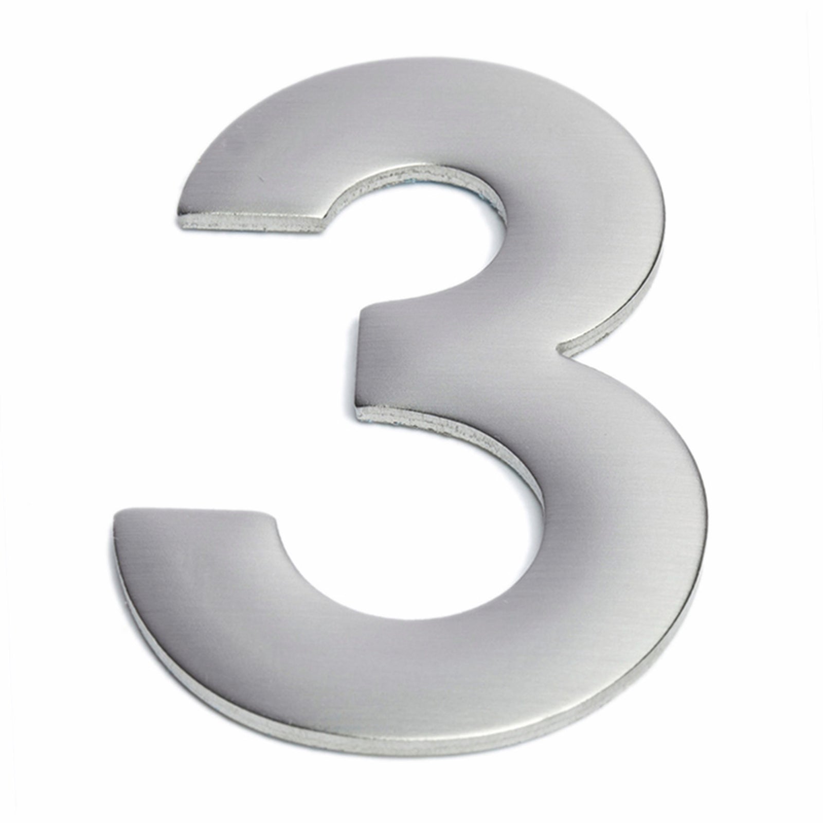 Sandleford 75mm Suburban Stainless Steel House Number 3 Self Adhesive