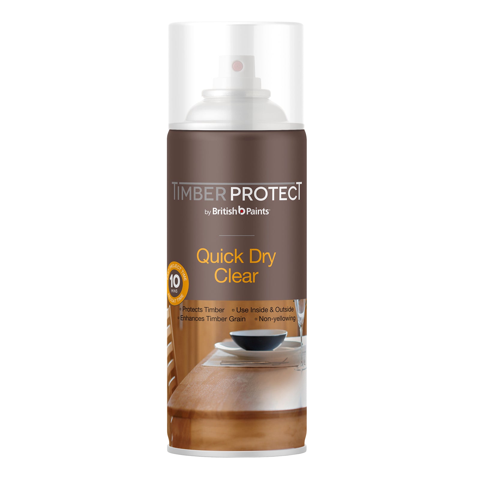 Timber Protect 300g Satin Quick Dry Clear Varnish UV Resistant Waterproof