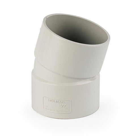 Holman 50mm PVC DWV Plain Bend - 15° Female & Female - Grey - Durable - SuperSaverAU - view 1