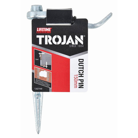 Trojan 12 Round Dutch Pin - 150mm Steel - Secure Profiles & Battens - SuperSaverAU - view 1