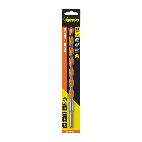 Kango 14 x 260mm Masonry Drill Bit - 1/4" Hex Carbide Rapid Tip for Concrete & Brick
