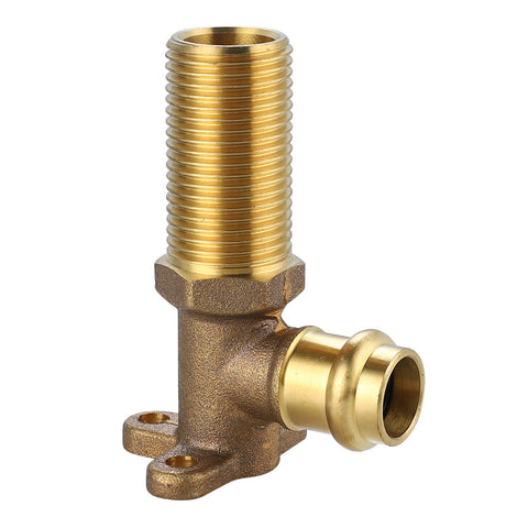 SmarteX-PRESS 15 x 15mm Male Back Plate Elbow, Lead Free Brass
