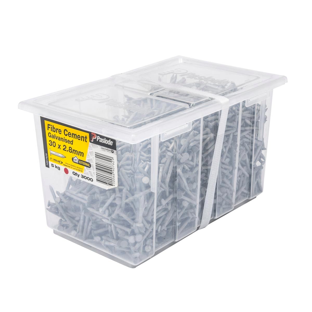 Paslode 30 x 2.8mm Galvanised Steel Fibre Cement Nails 5kg - 3000 Pack