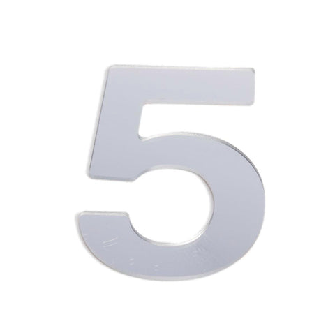 Sandleford Self Adhesive House Number 5 - 25mm - Silver - SuperSaverAU - view 1