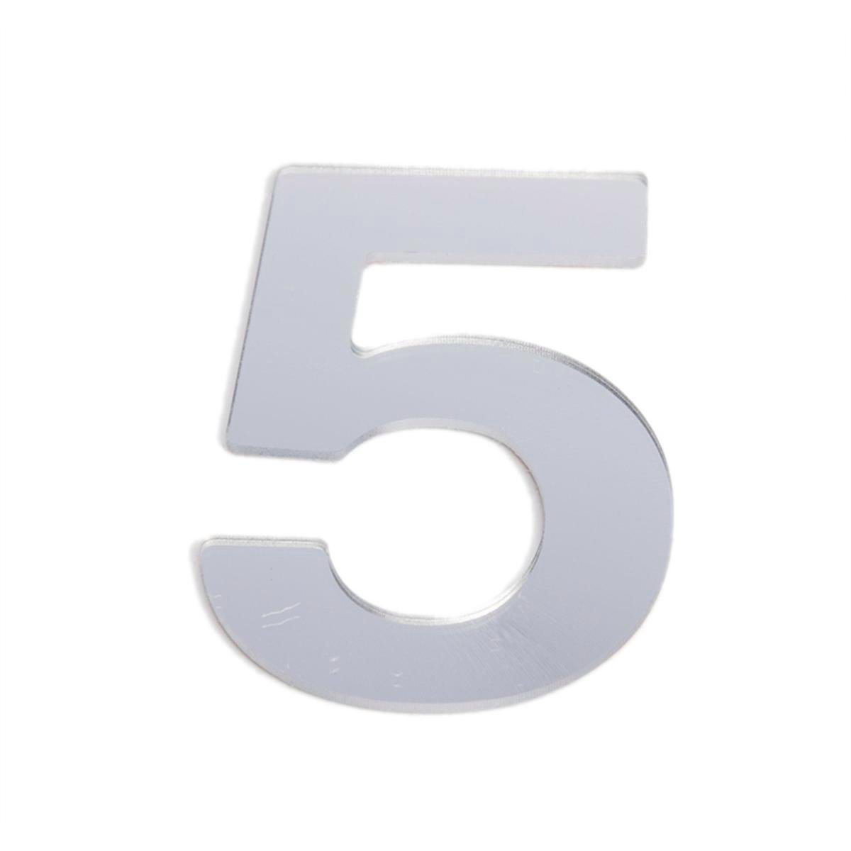 Sandleford Self Adhesive House Number 5 - 25mm - Silver - SuperSaverAU - view 1