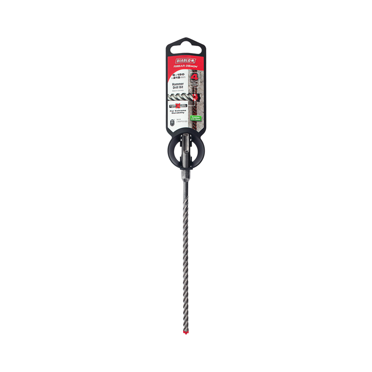 Diablo Rebar Demon SDS-Plus Hammer Drill Bit 6 x 215mm - Durable, Precision - SuperSaverAU - view 1