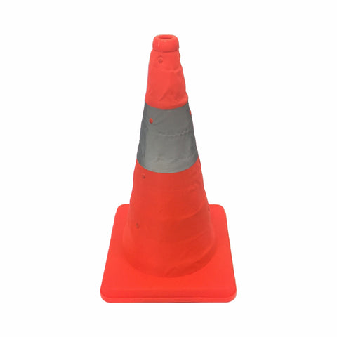 Brutus 420mm Orange PVC Retractable Cone, Reflective Portable Traffic Cone
