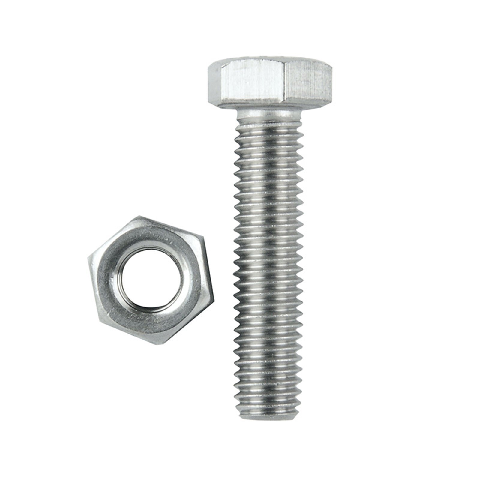Pinnacle M10 x 40mm Stainless Steel Hex Bolt and Nut - 2 Pack