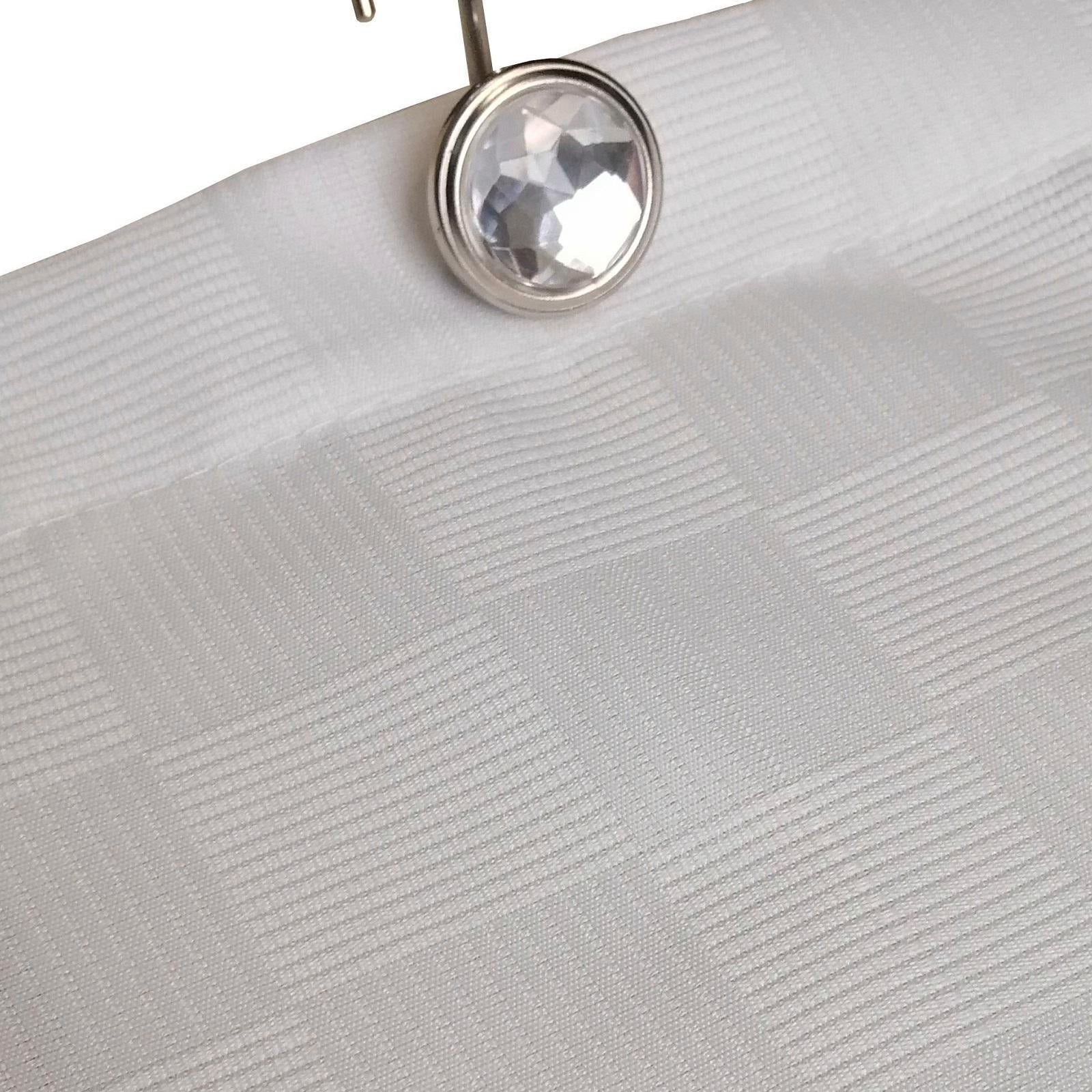 Barelli 180 x 180cm Checkerboard Jacquard Polyester Shower Curtain, 12 Rings