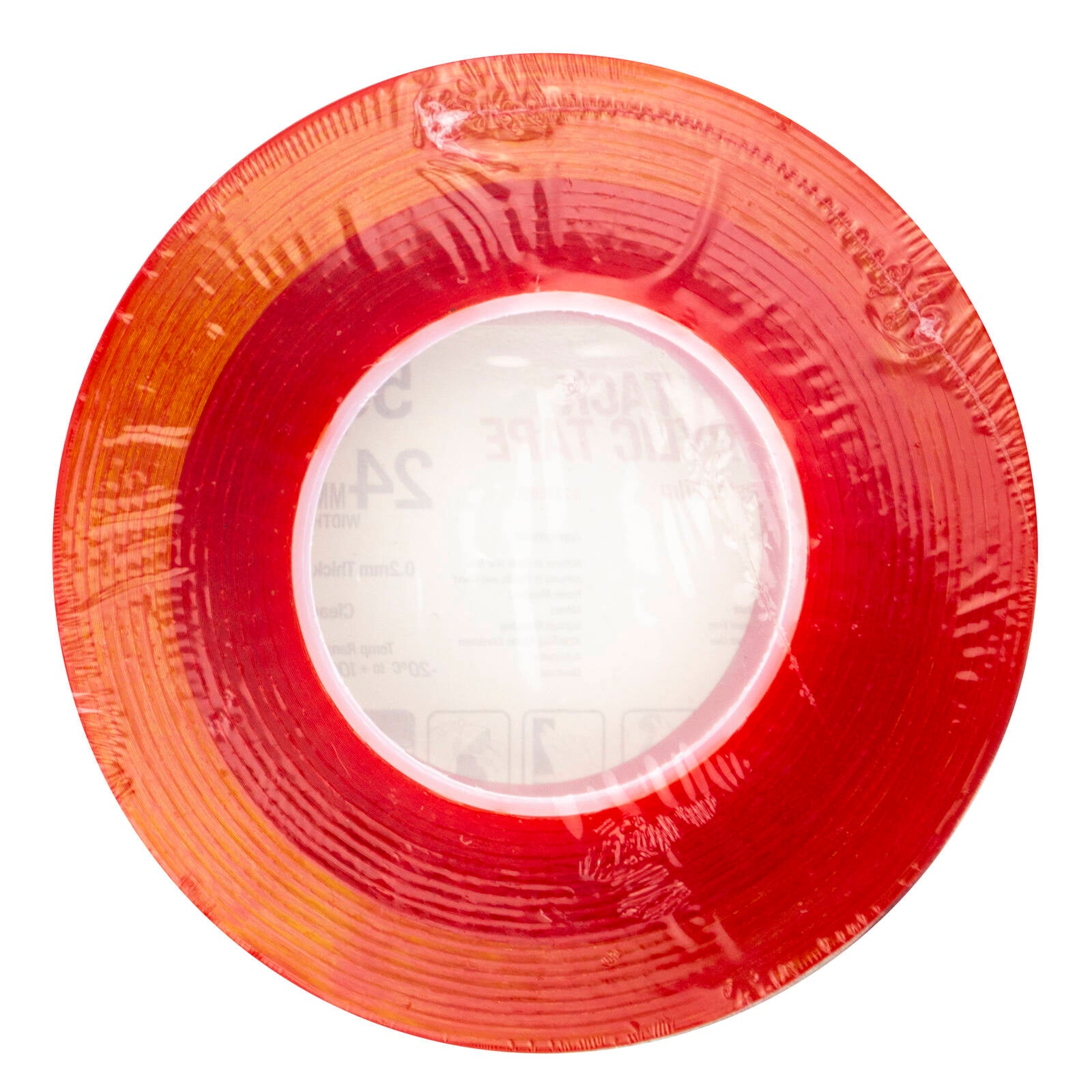 Moroday 24mm x 50m Clear Double Sided Hi-Tack Polyester Tape