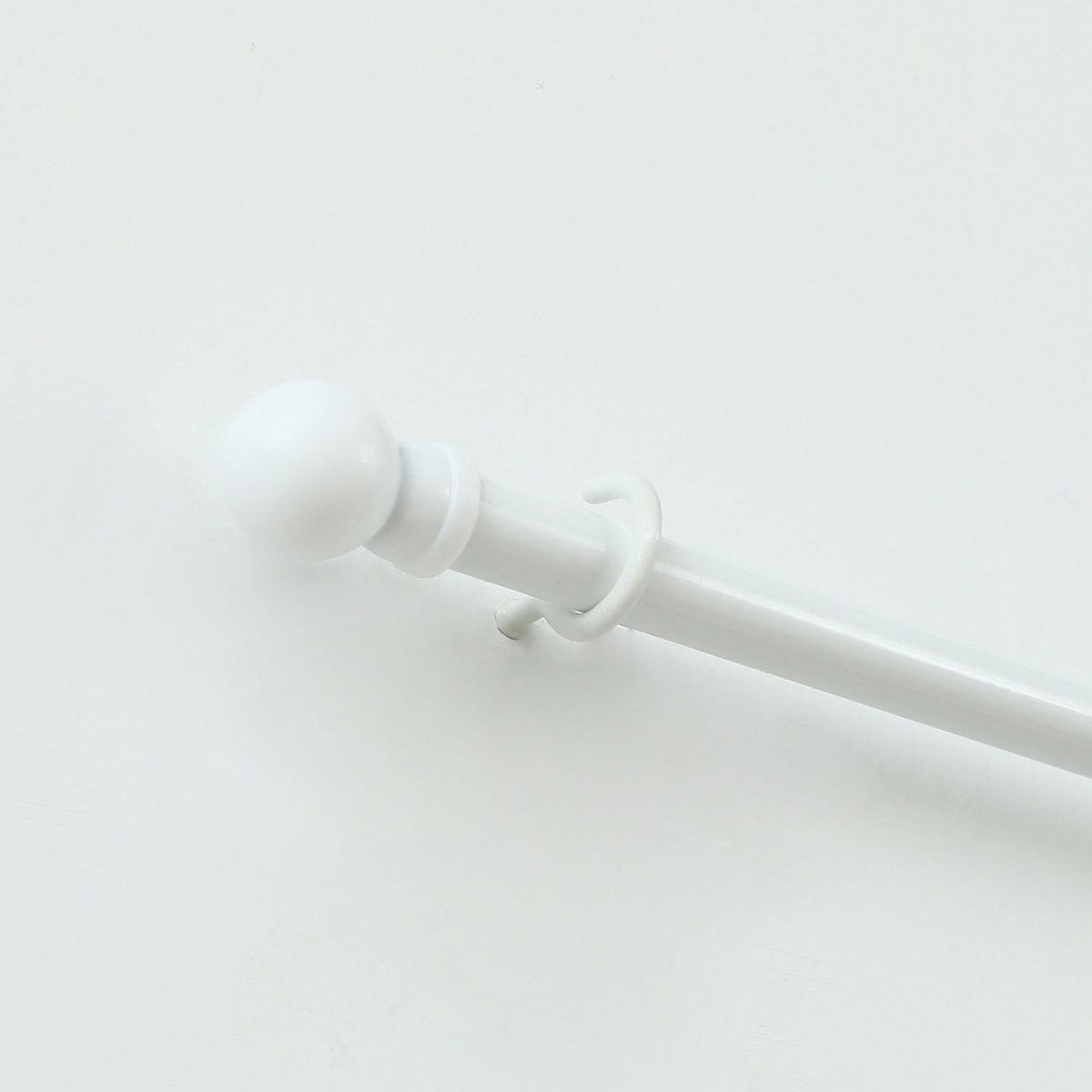Windoware 16mm White Plastic Coated Metal Curtain Rod Cup Hooks - 5 Pack