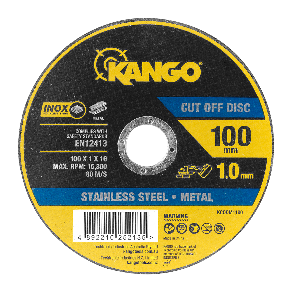 Kango 100mm Metal Cut Off Disc - Inox-Free - Steel & Stainless Steel Cutting - SuperSaverAU - view 1