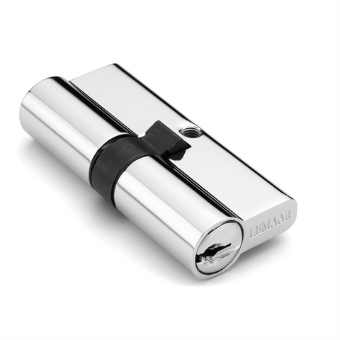 Lemaar Double Euro Cylinder Lock 70mm Satin Chrome - 6 Pin Zinc