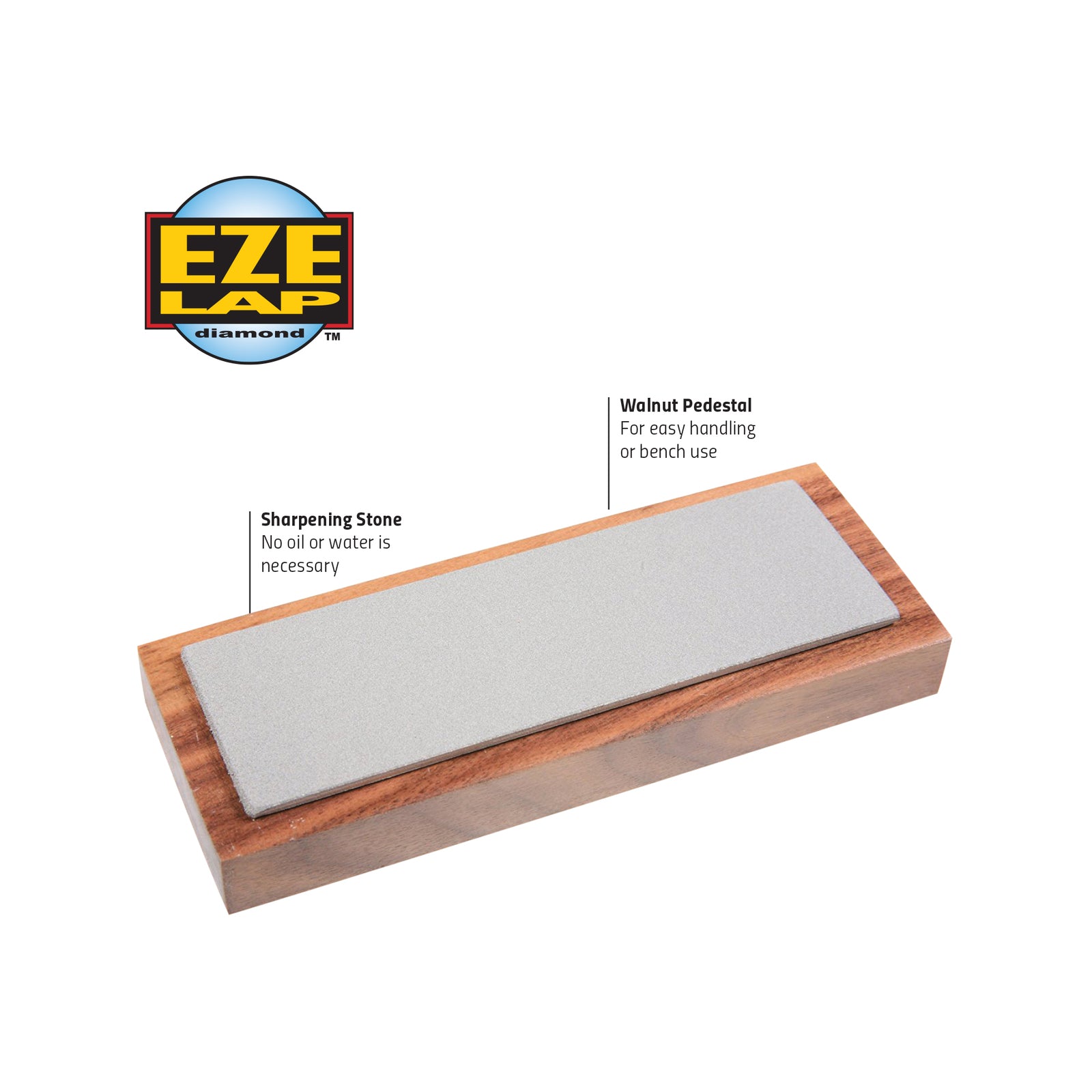 Eze-Lap 150mm Diamond Plate Sharpener - Diamond Bonded Steel Plate