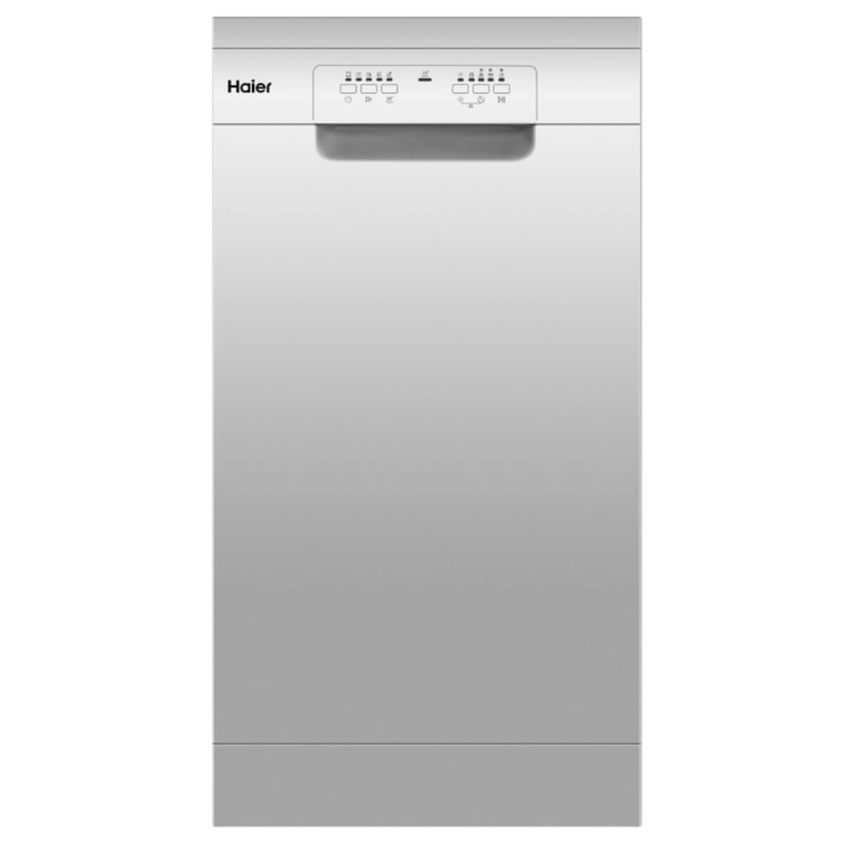 Haier 45cm Compact Freestanding Dishwasher - 10 Place Settings - Silver - Hygiene Wash - HDW10F1S1