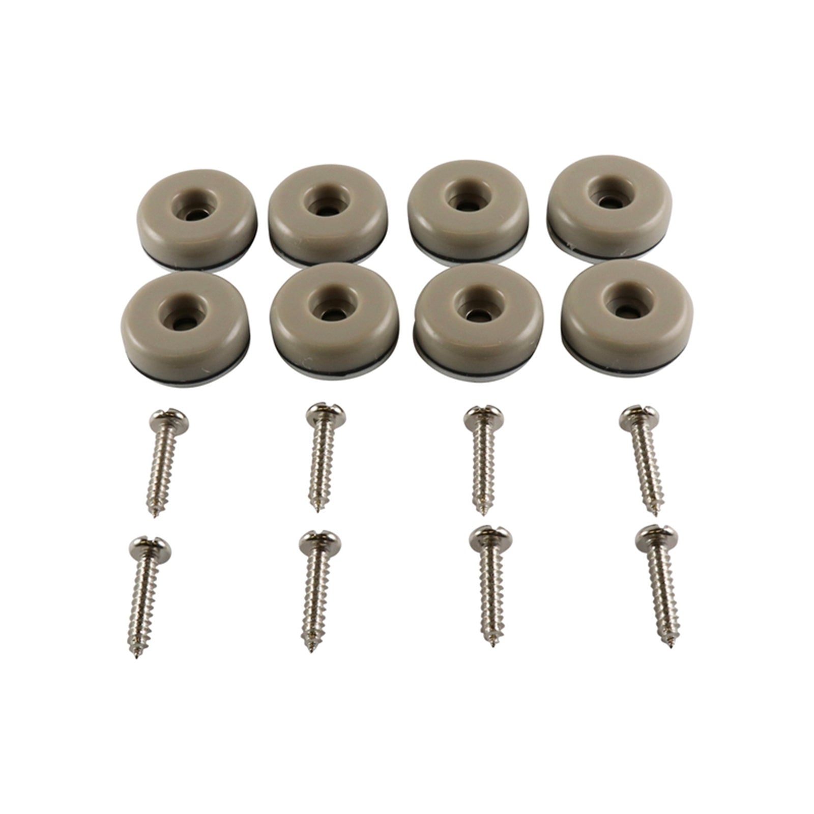 Surface Gard 25mm Grey Rubber Slide Glides with Screws - 8 Pack