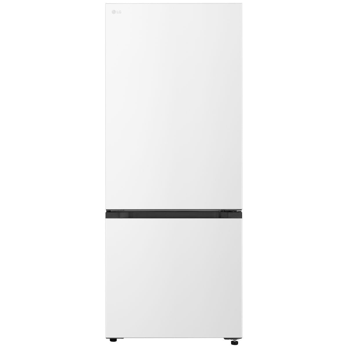 LG Bottom Mount Frost Free Fridge - White Finish, WiFi Connectivity, 5.5 Star Energy Rating - GB-B400MW