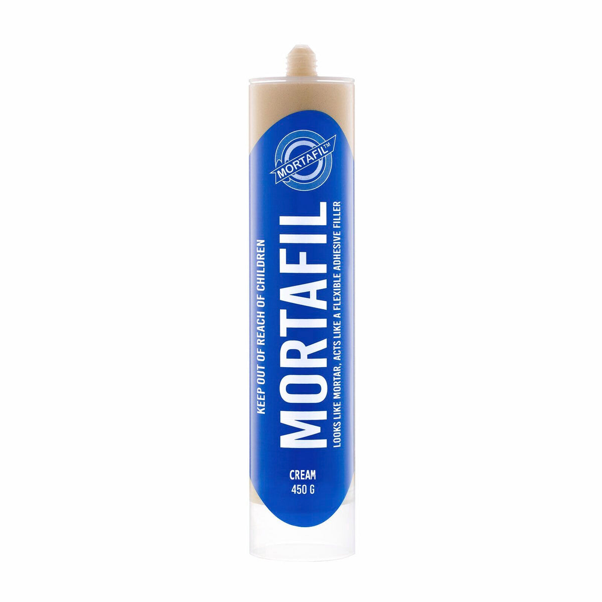 Mortafil 450g Cream Mortar, Flexible Polymer-Based Adhesive Filler