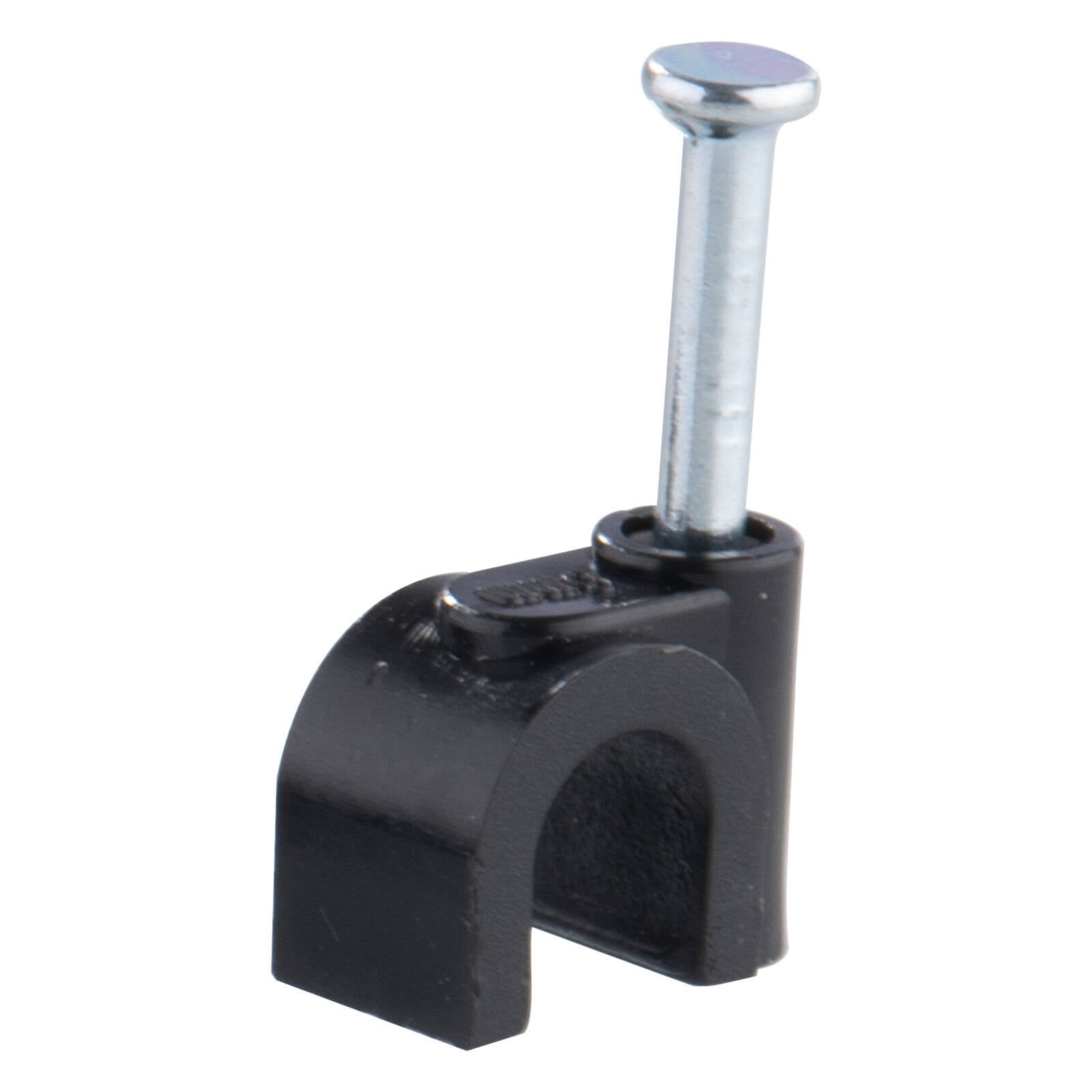 DETA 6mm Black Round Cable Clips - 20 Pack