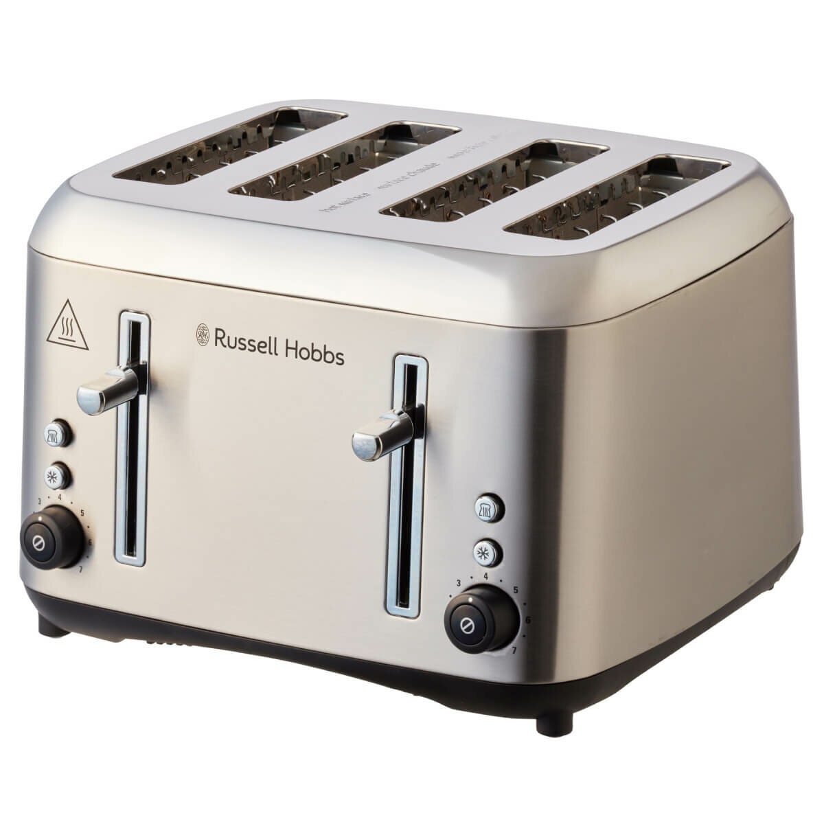 Russell Hobbs Addison 4 Slice Toaster - Brushed Stainless Steel, Dual Browning Controls - RHT514BRU
