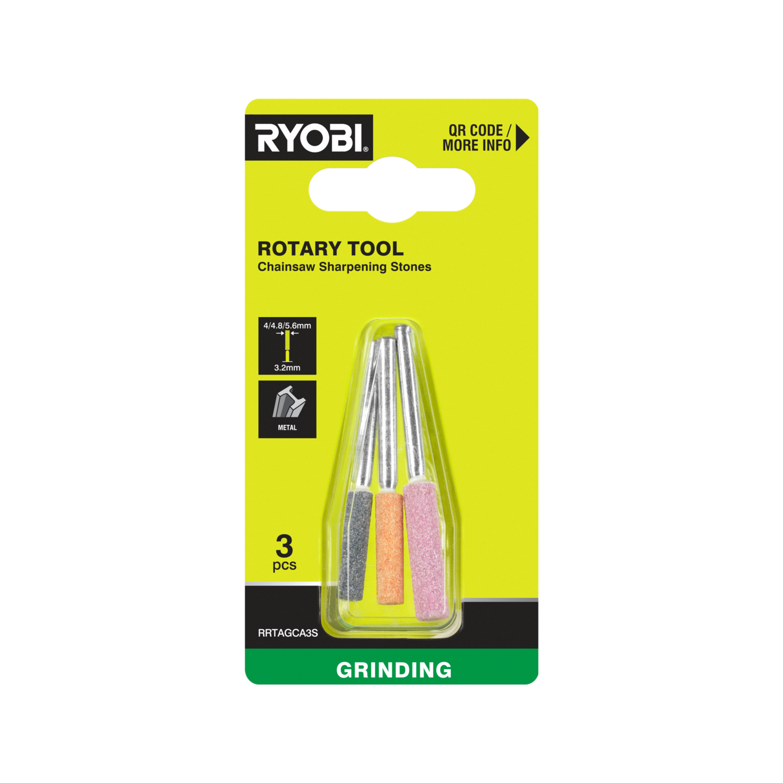 Ryobi Rotary Chainsaw Sharpening Stones Set - 3 Piece