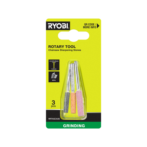 Ryobi Rotary Chainsaw Sharpening Stones Set - 3 Piece