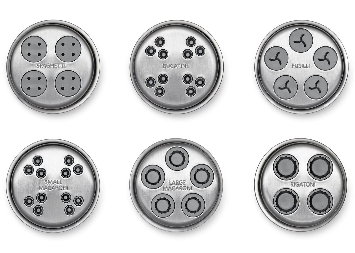 KitchenAid Gourmet pasta press attachment - six quick-change discs, built-in wire cutter, white - KSMPEXTA