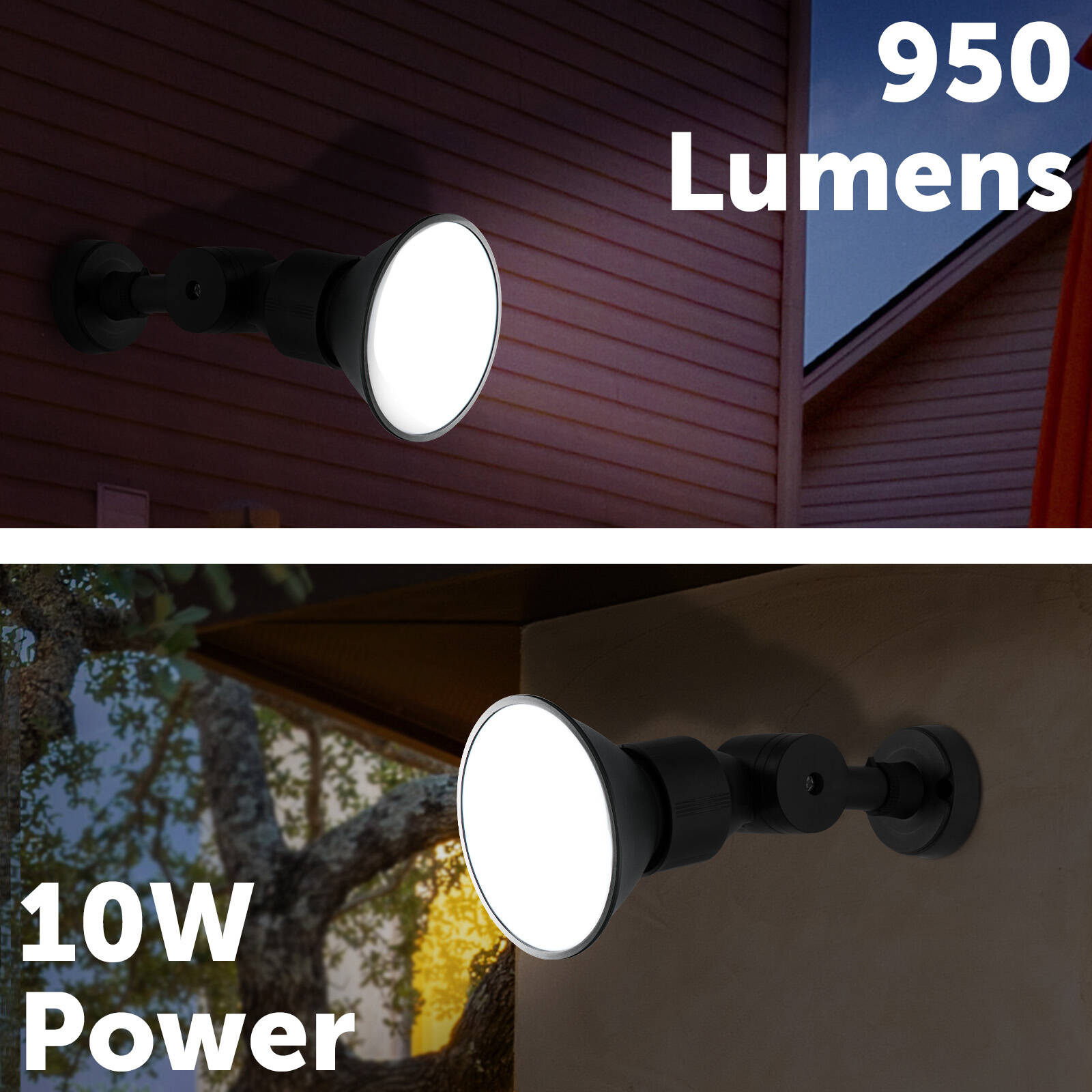 Arlec 10W LED Fixed Floodlight 950lm IP44 Black & Grey FL111RV