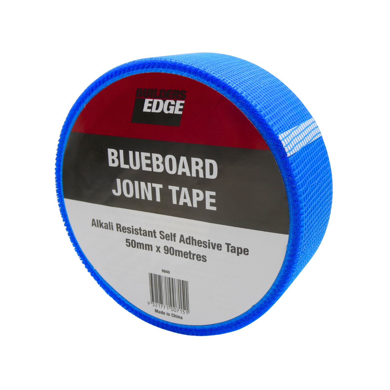 Builders Edge 50mm x 90m Blue Fibreglass Alkali Resistant Render Tape