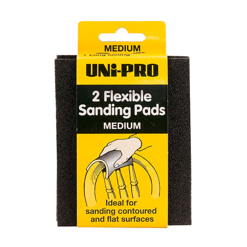Uni-Pro Flexible Sanding Pad Medium Green Foam - 2 Pack