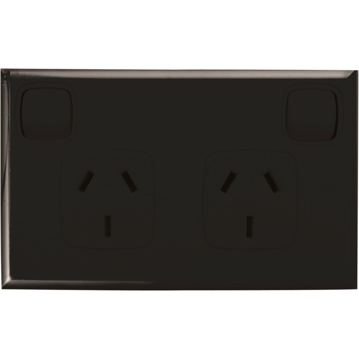 HPM Excel 10A Matt Black Double Powerpoint Surface Mount CDXL777BLBL